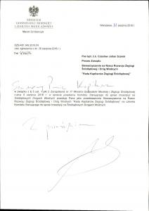 Nominacja dla prezesa Rady Kapitanów do Komitetu Sterującego